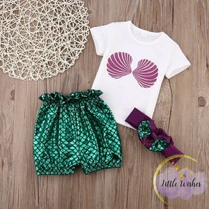 Mermaid set for toddler girl/Bloomer pants